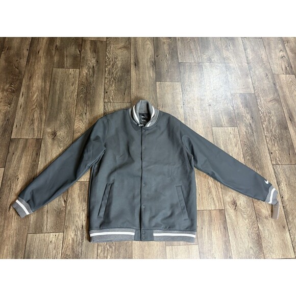 Nike Team Varsity Football Letterman’s Bomber Jacket Anthracite Men’s Size Large - Picture 1 of 9